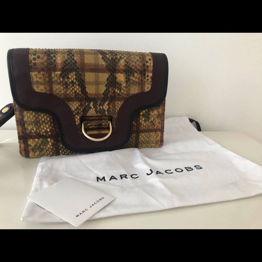 MARC JACOBS UPTOWN PYTHON CLUTCH
